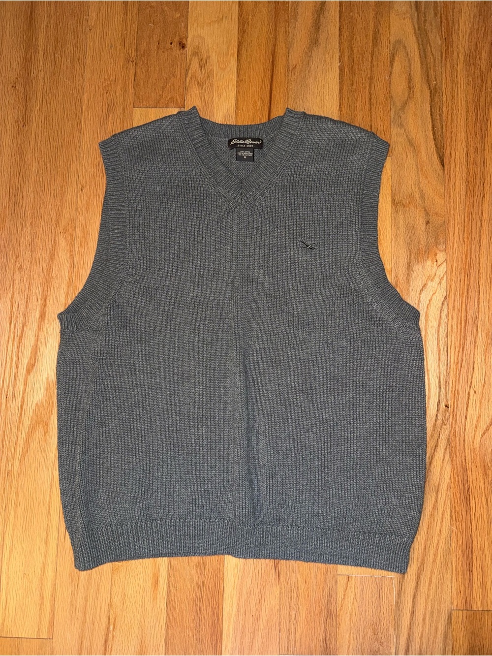 Eddie Bauer Men's Slate Gray V-Neck Sweater Vest
